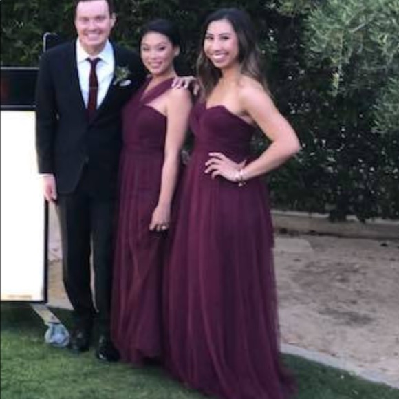 BHLDN Annabelle Black Cherry Dress - Picture 2 of 6